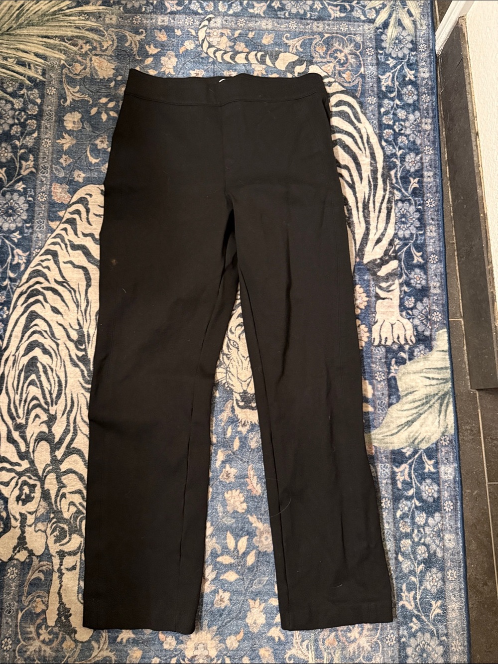 Spanx stretch Classic Black Straight-Leg Trousers for Women large